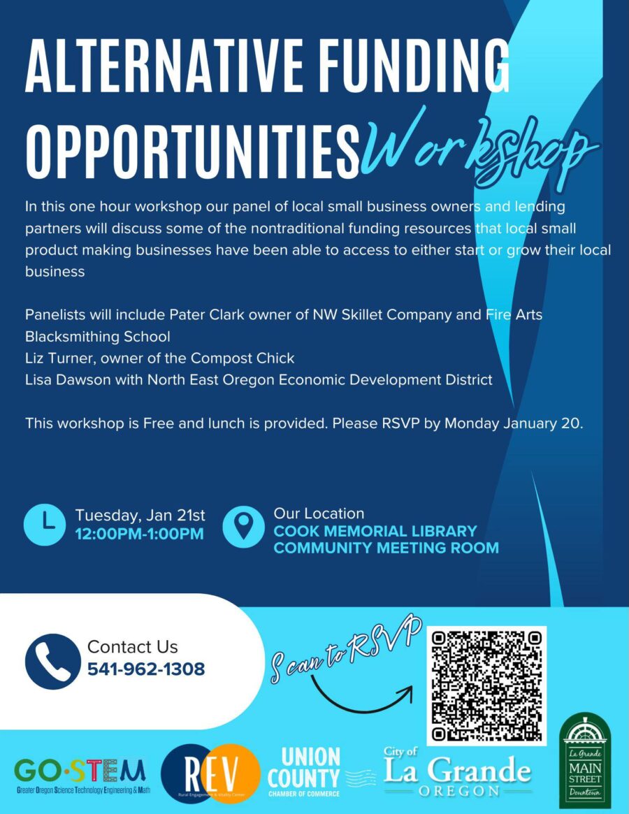 Alternative Funding Opportunities for Businesses Workshop Flyer