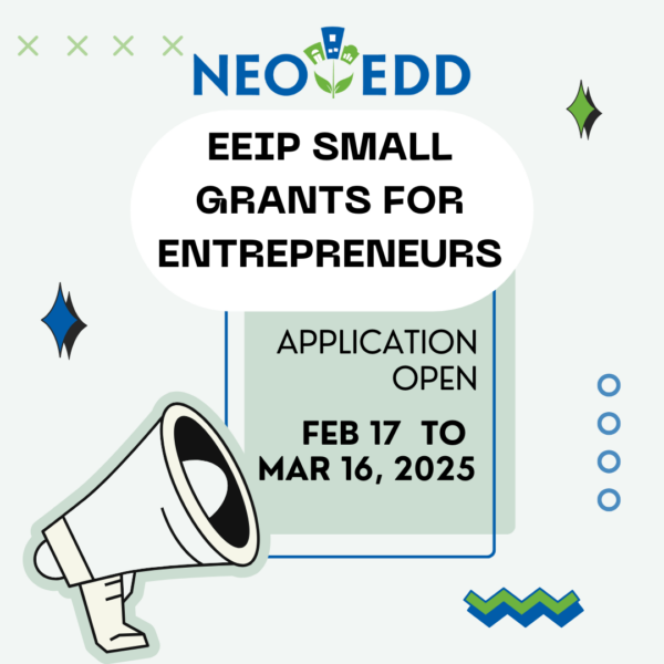 EEIP Small Business Grant Program Graphic- Applications open February 17 to March 16, 2025